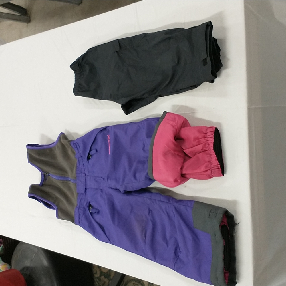 Girls 4T ARCTIX waterproof snow pants and 4T wind pants bundle. 2 items.